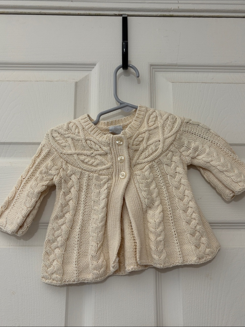 3-6 months Cream Cable Knit